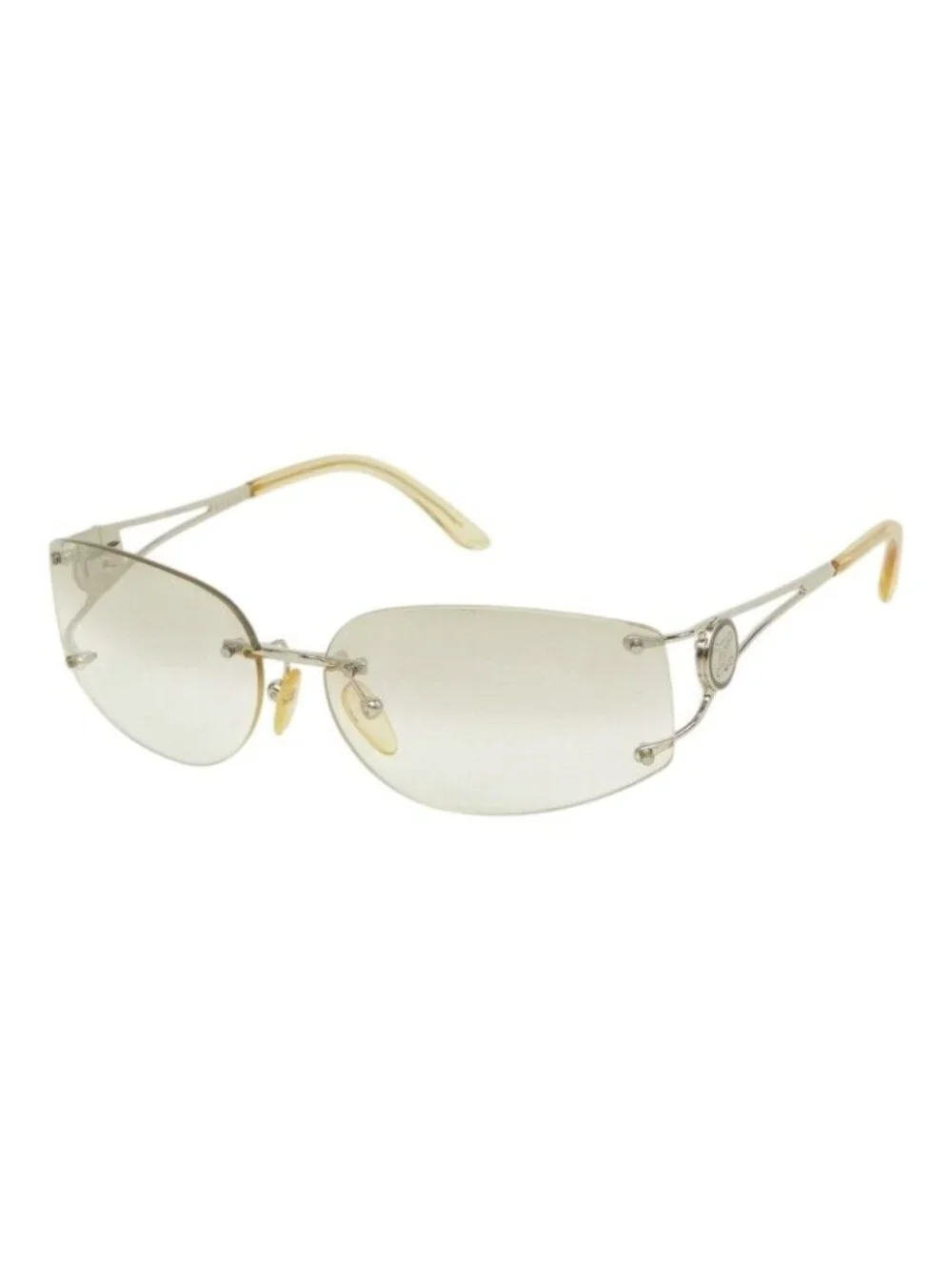 Celine Triomphe Sunglasses Clear Silver Metal Acetate Eyewear